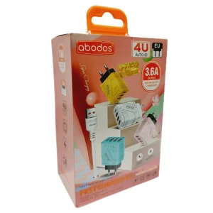 شارژر سریع aAS-CS293KIT با 3 پورت USB و کابل Type-C