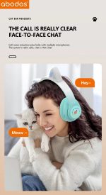 هدفون بلوتوثی گربه ای abodos مدل AS-WH15