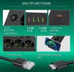 خرید سه راهی و هاب شارژ چند پورت و بی سیم POWER SOCKET مدل QL-1080