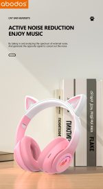هدفون بلوتوثی گربه ای abodos مدل AS-WH15