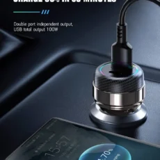 شارژر فندکی آبادوس مدل AS-GS100 توان 100 وات با فناوری PD