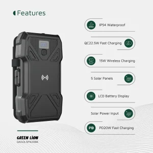 پاوربانک خورشیدی Solar 5 Panel ظرفیت 20000 میلیآمپر