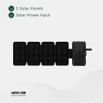 پاوربانک خورشیدی Solar 5 Panel ظرفیت 20000 میلیآمپر